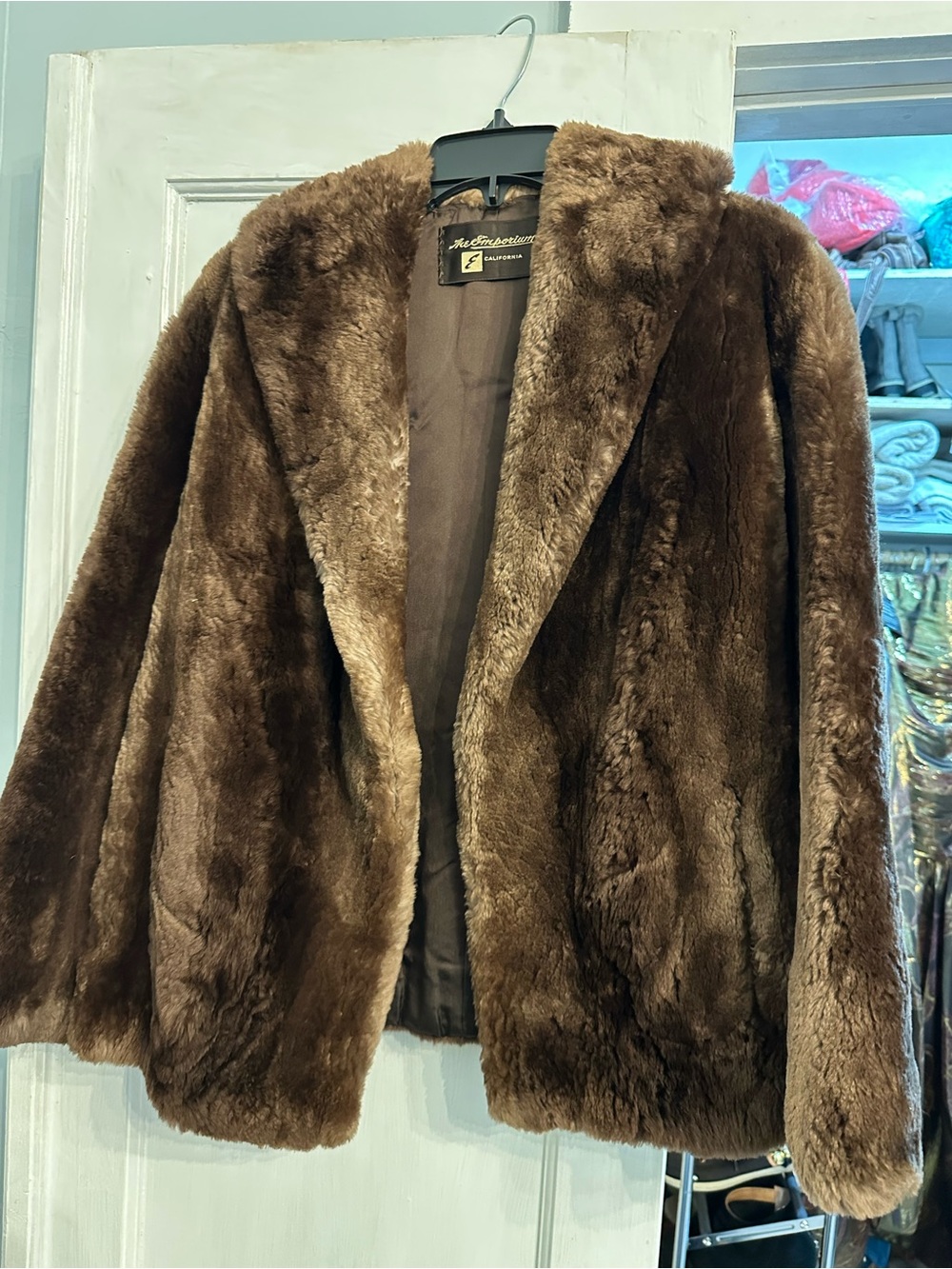 Luxurious Brown Vintage Fur Jacket
